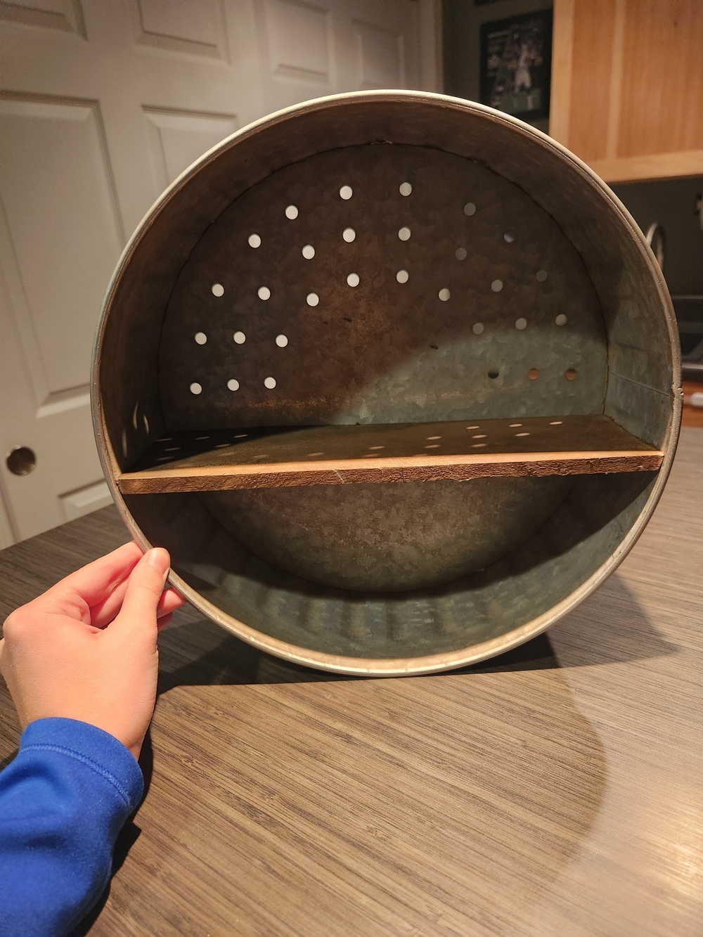 Galvanized Metal Wall Shelf